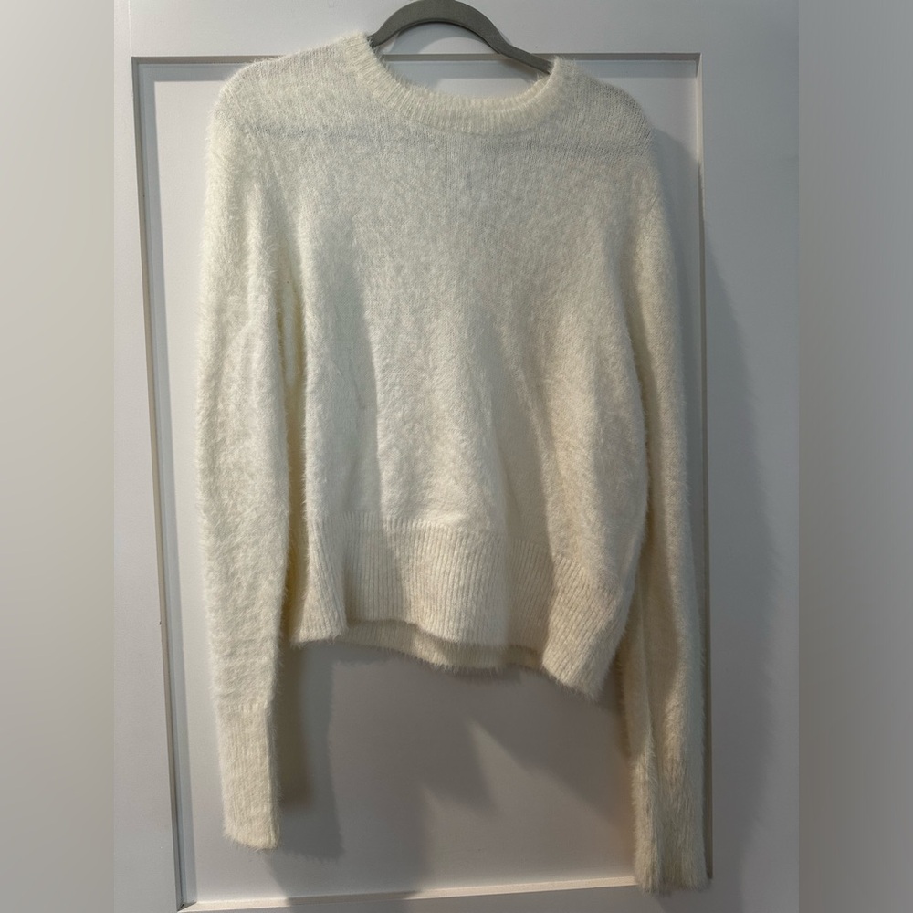 NWT Winter White Fuzzy Sweater